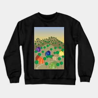 Day light of a village Crewneck Sweatshirt